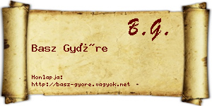 Basz Györe névjegykártya